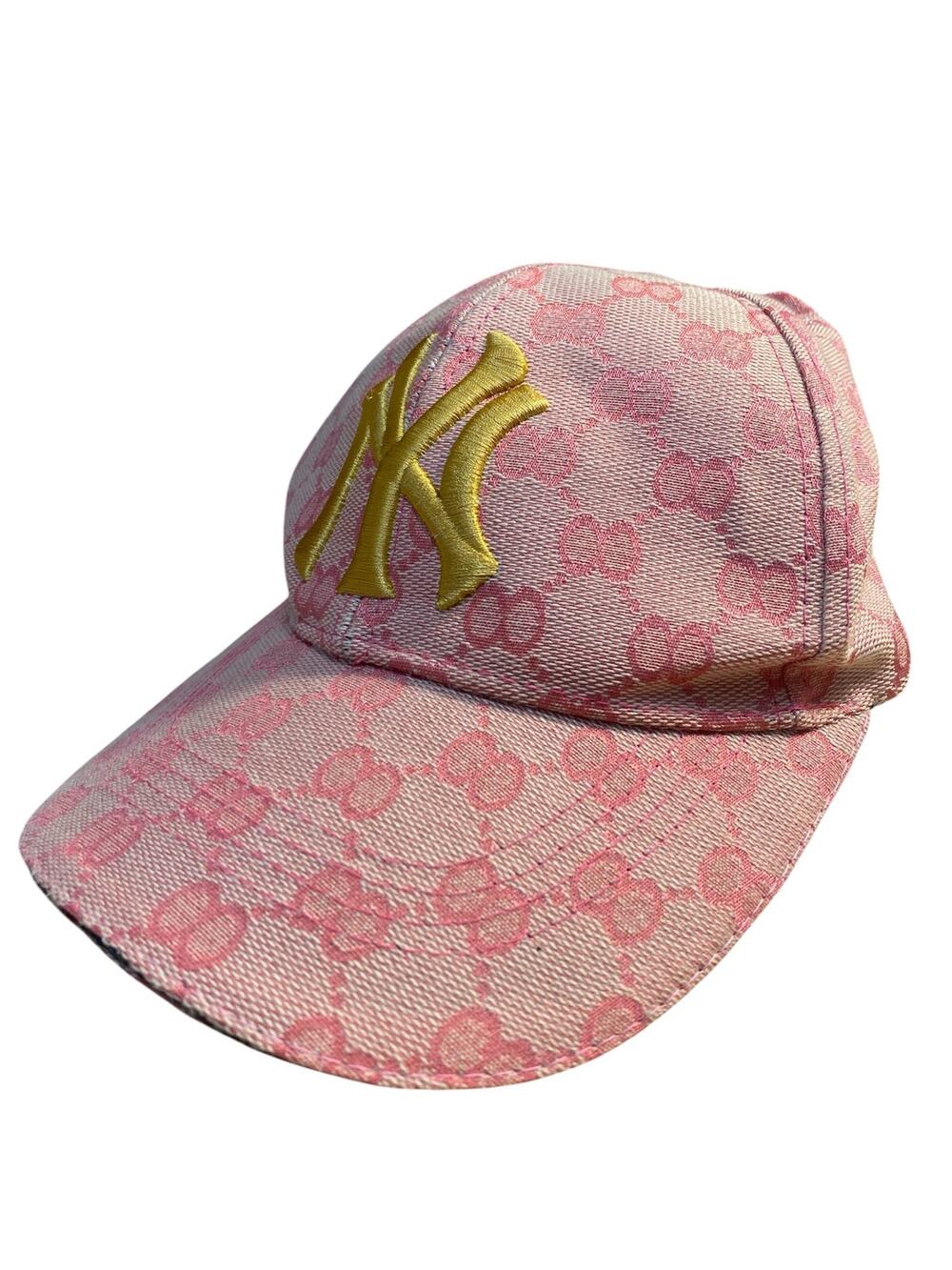 MLB New York Yankees Pink Monogram Adjustable Strap Back Baseball Hat Cap OS